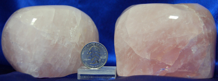 Image of full polished rose quartz candleholder